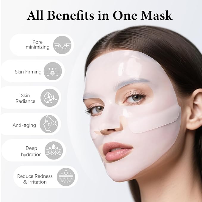 ISTON 4 Pack Collagen Face Mask, Collagen Real Deep Anti Wrinkle Lifting Mask | Firming,Pore Minimizing | Overnight Hydrating Face Masks Skincare for Glass Skin |TikTok Trend Items Skin Care-FemmiqueWomen