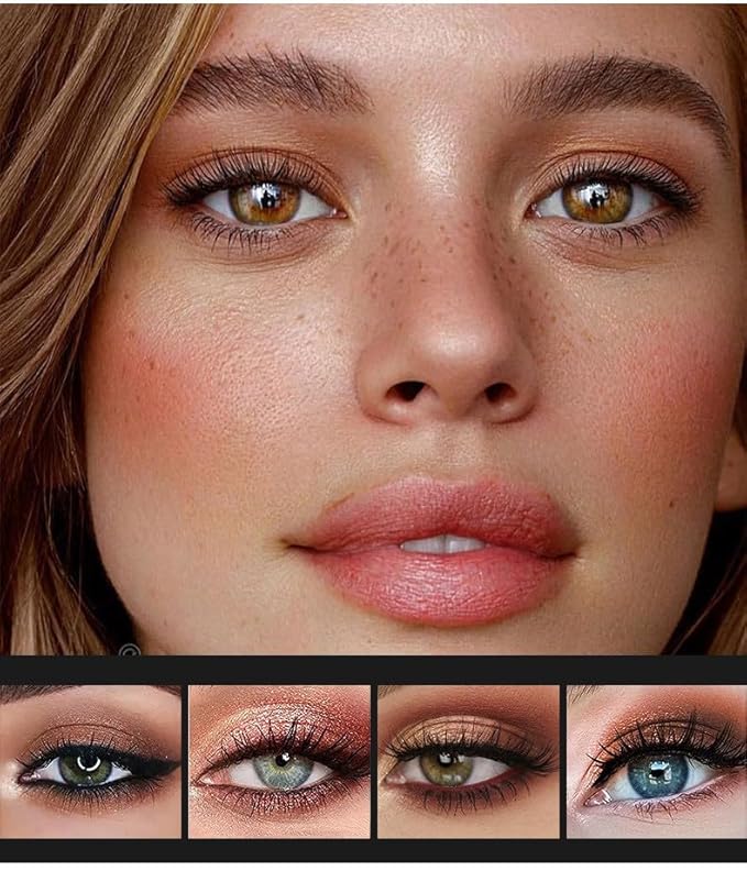 12 Colors Pink Eyeshadow Palette, Mini All in One Blush, Eyebrow & Eye Makeup Kit, Highly Pigmented Matte & Shimmer Shades, Big Artist Comprehensive Facial Makeup, Travel Friendly (02)-FemmiqueWomen