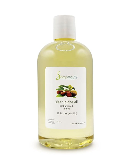Soapeauty Clear Jojoba Oil | 100% Pure & Natural | Refined, Cold Pressed, Hexane Free | Moisturizing Oil for Skin, Face, Hair & Nails | 12 fl oz-FemmiqueWomen