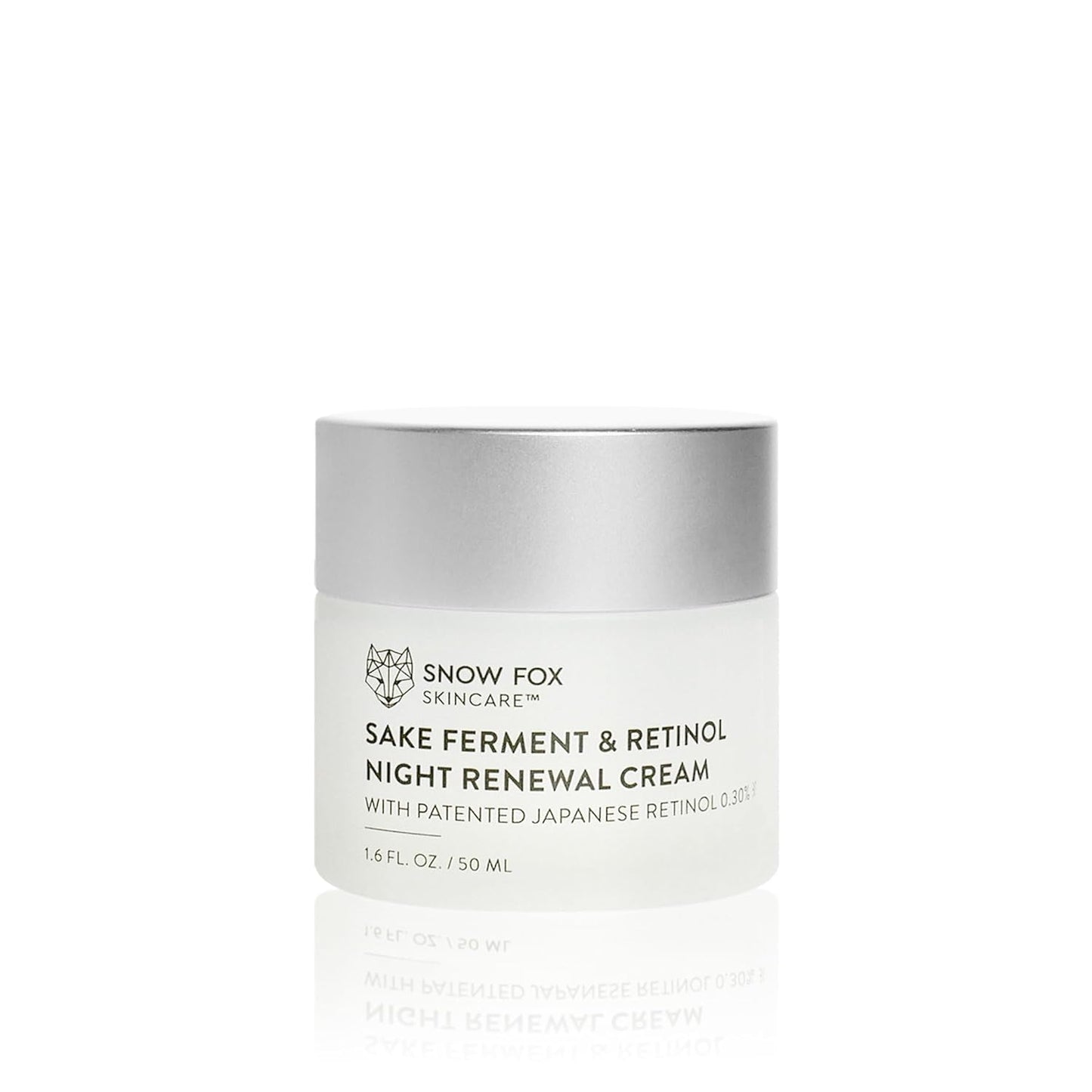 Snow Fox Skincare Sake Ferment & 0.30% Retinol Night Renewal Cream - Patented Japanese Technology for Youthful, Vibrant Skin | Smooth Fine Lines, Ease Redness, Boost Microbiome & Skin Barrier-FemmiqueWomen