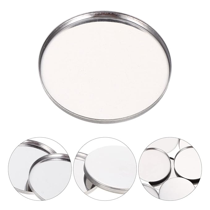 20pcs Metal Makeup Eyeshadow Jars Pan Palettes Tin Lipstick Foundation Single Holder Watercolor Eye Tray Steel Round Blush Pans Magnetic Cosmetic Plate Empty Pigment for-FemmiqueWomen