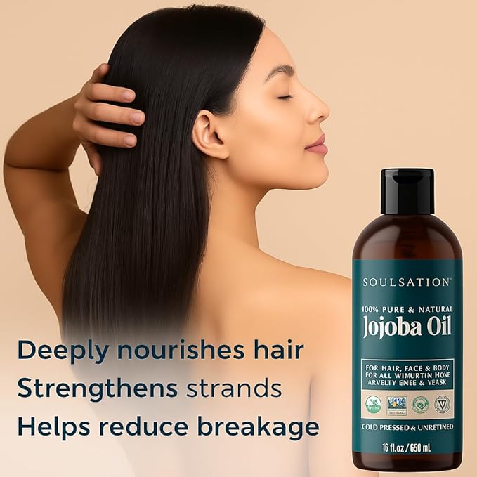 Organic Jojoba Oil for Skin, Hair & Face (16oz) | 100% Pure, Natural Cold Pressed-FemmiqueWomen