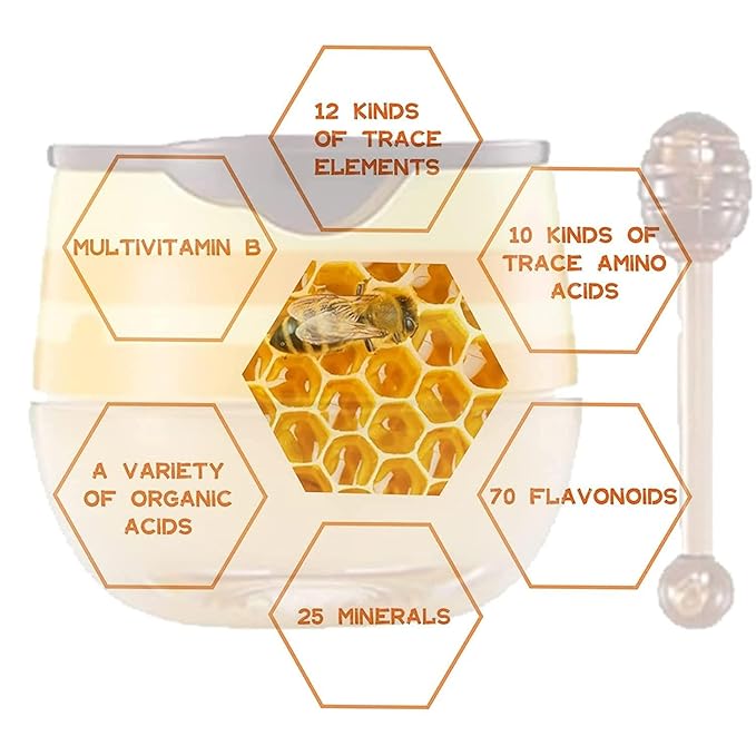 2PCS Honey Balm Lip Balm, Lip Masks for Dry and Cracked Lips with Brush, Lip Exfoliator & Moisturizer, Reduces Lips Lines & Lightens Lips, Anti-Wrinkle, Aging-FemmiqueWomen