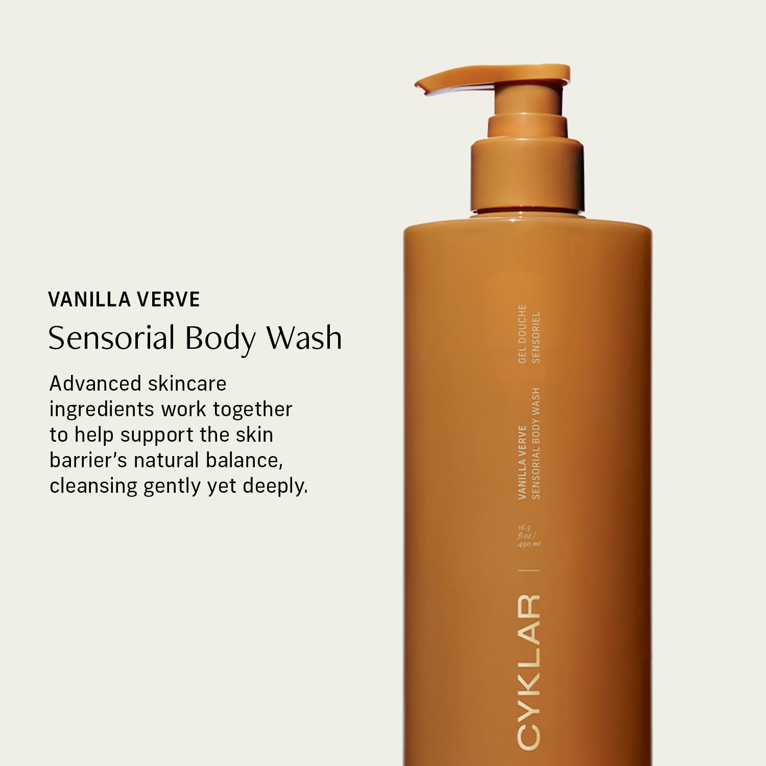Sensorial Body Wash. Vanilla Verve Hydrating Cleanser with Moisture Locking Multi-Oil Complex, Sodium PCA and Glycerin. Nourishing Shower Gel for Women and Men, 16.5 Fl Oz Luxury Bodywash-FemmiqueWomen