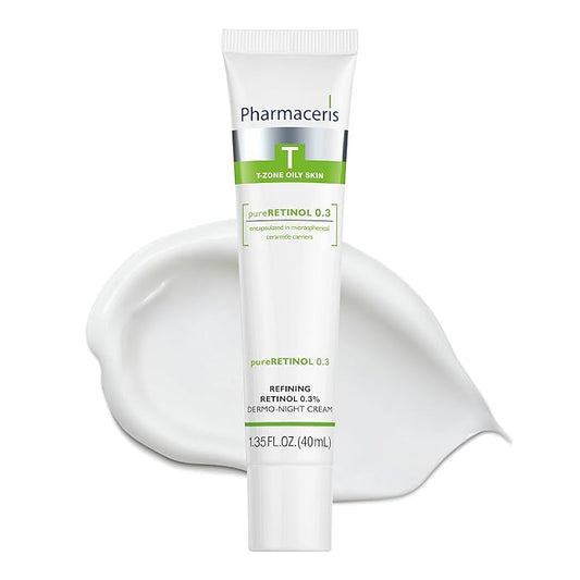 Refining Retinol 0.3% Night Cream, Helps Smooth Skin, Unclog Pores and Reduce Wrinkles & Blemishes, Face Cream For Oily & Aging Skin, pureRETINOL 0.3, 1.35 fl oz-FemmiqueWomen