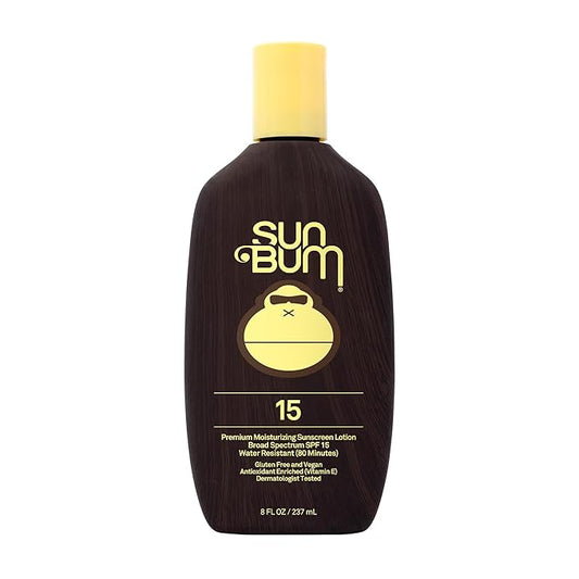 Sun Bum Original SPF 15 Sunscreen Body Lotion - Broad Spectrum Moisturizing Sunscreen with Vitamin E - Hawaii 104 Act Compliant (Made without Octinoxate & Oxybenzone) - 8 oz-FemmiqueWomen