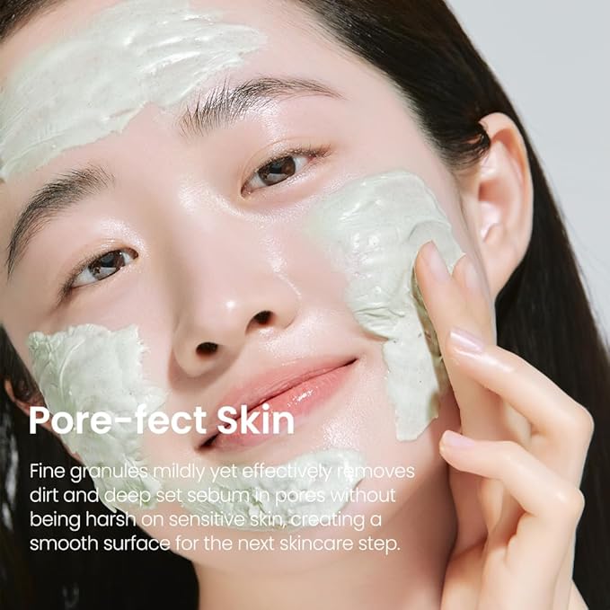 Wormwood Enzyme Cleansing Pack – Korean Powder Face Cleanser & Exfoliant with Papaya Enzyme, AHA BHA PHA, Low pH, Clears Acne & Pores, Smooths Texture, for All Skin Types, 2.82 oz.-FemmiqueWomen