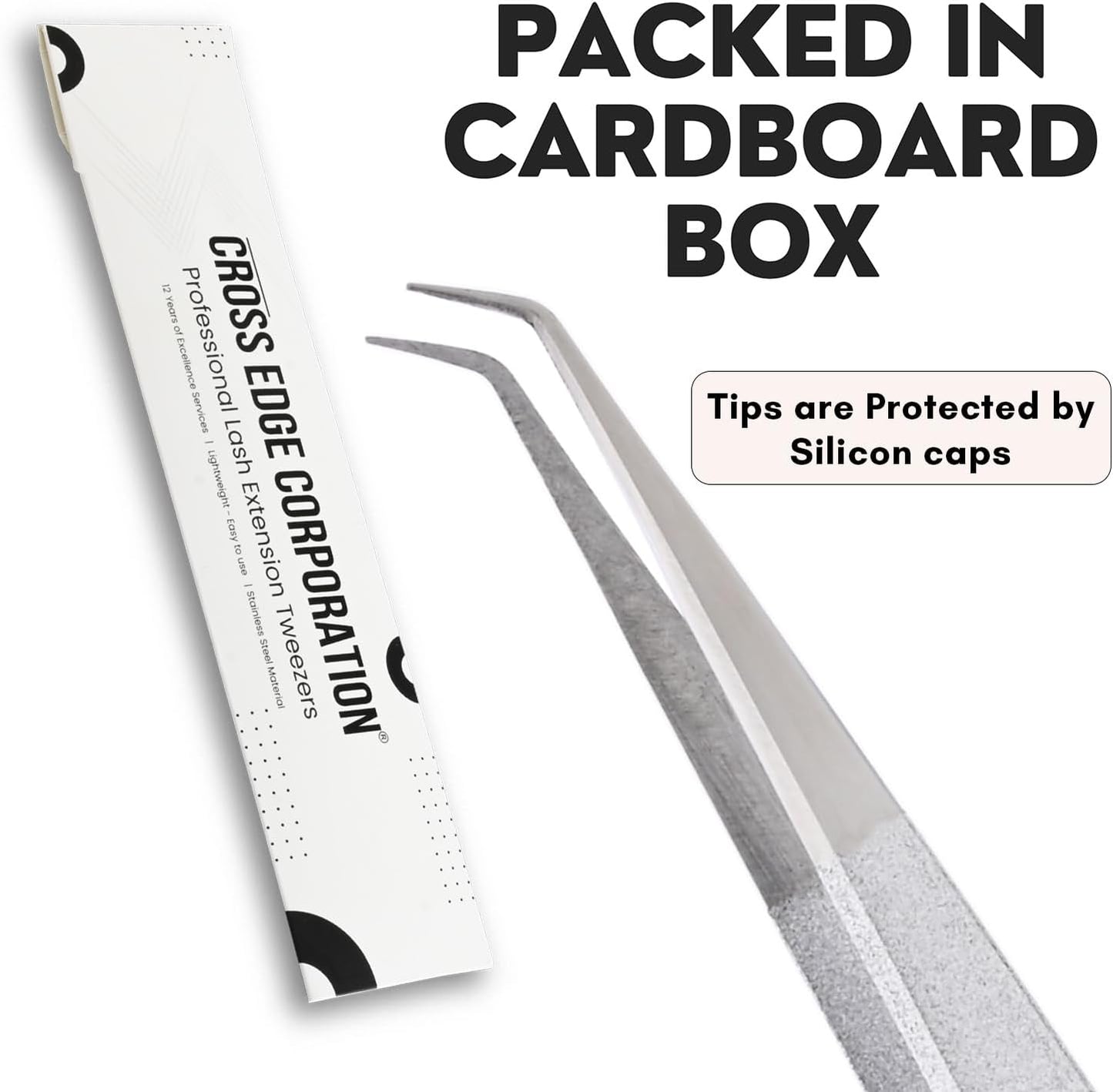 Isolation Tweezer Eyelash Extension Curved Degree Tweezers for Isolation – 14cm Japanese Stainless Steel, Best for Individual Isolation & Classic Lashes Eyelash Twisers (Silver Pantone)-FemmiqueWomen