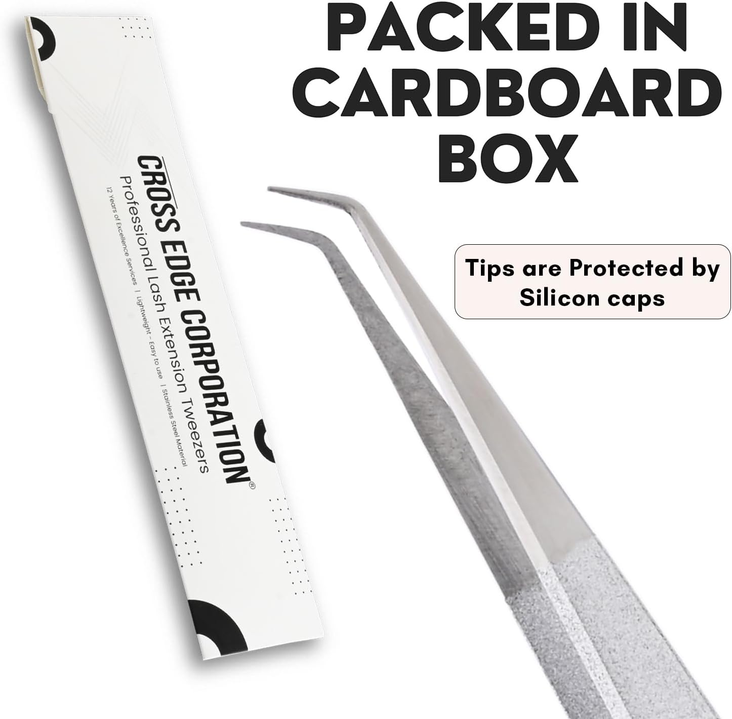 Isolation Tweezer Eyelash Extension Curved Degree Tweezers for Isolation – 14cm Japanese Stainless Steel, Best for Individual Isolation & Classic Lashes Eyelash Twisers (Silver Pantone)-FemmiqueWomen