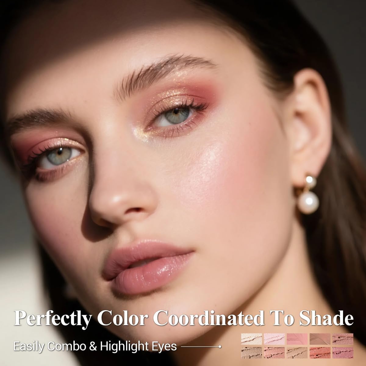 10PCS Eyeshadow Stick,Shimmer And Matte Brown Metallic Cream Eyeshadow Pencil Crayon with Smudge-proof & Waterproof, Eye Brightener Stick, Ideal Gift for Women - C2 Stellar Pink Quartz-FemmiqueWomen