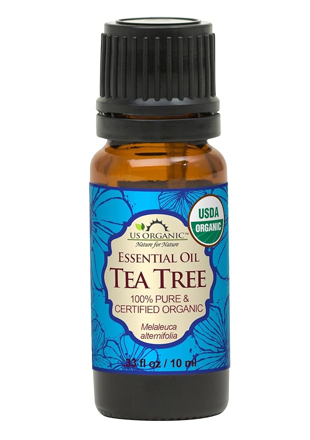 US Organic 100% Pure Tea Tree Essential Oil - USDA Certified Organic, Steam Distilled, Sourced from South Africa, Undiluted, Non-GMO (10 ml (Pack of 1))-FemmiqueWomen