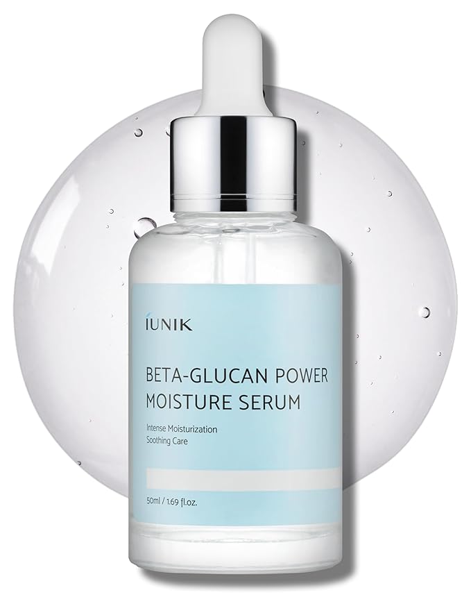 IUNIK Beta-Glucan Power Deep Moisture Vegan Serum Intense Hydration Mushroom Yeast Extracts Naturally-derived - Dry Mature Sagging Sensitive Skin Cell Regenerating Lifting Korean Skincare-FemmiqueWomen