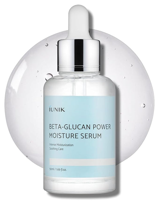 IUNIK Beta-Glucan Power Deep Moisture Vegan Serum Intense Hydration Mushroom Yeast Extracts Naturally-derived - Dry Mature Sagging Sensitive Skin Cell Regenerating Lifting Korean Skincare-FemmiqueWomen