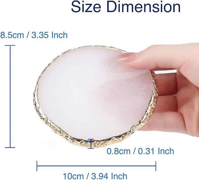 2Pack Resin Nail Art Palette,Nail Art Color Mixing Palette,Nail Art Painting Gel Palette Manicure Tool, Cosmetic Artist Mixing Palette(Pink & White)-FemmiqueWomen