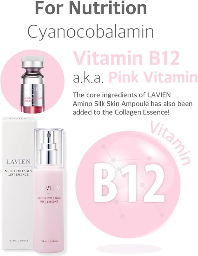 Lavien Micro Collagen Mist Essence - Hydrating Facial Spray, Redness and Smooth Skin - Suitable All Skin Types - 3.38 Fl Oz Bottle-FemmiqueWomen