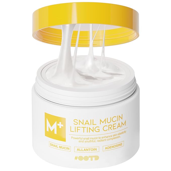 #OOTD Snail Mucin Moisturizer Cream For Face, Lifting & Deep Hydrating Ceam For Face And Neck, Anti Aging, Smoothing, Korean Skincare For Glass Skin (3.38 Fl Oz)-FemmiqueWomen