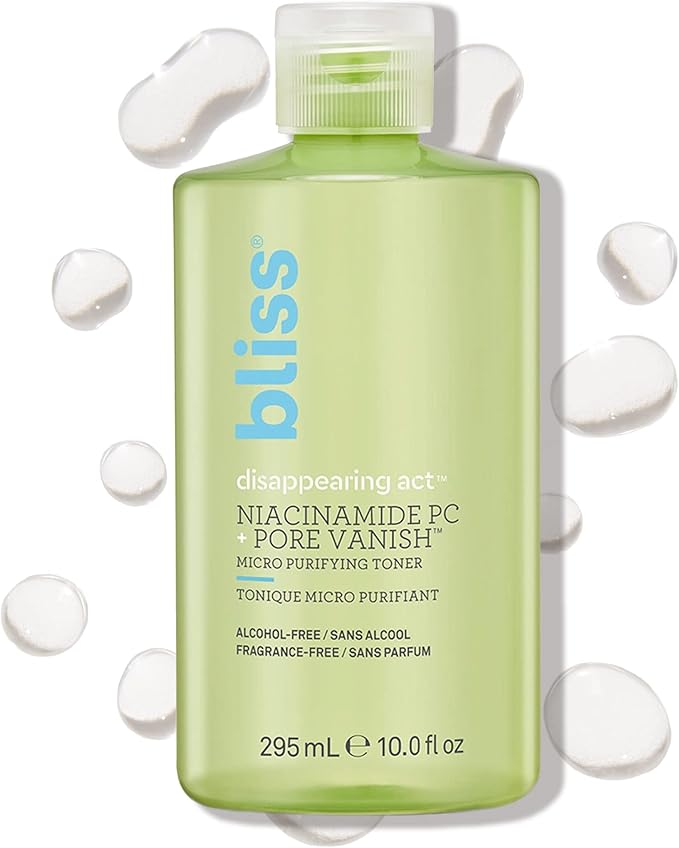 Bliss Disappearing Act Niacinamide Toner - 10 Fl Oz - Pore Vanish Complex - Purifies and Minimizes Pores - Alcohol-Free Face Toner - Clean - Vegan & Cruelty Free-FemmiqueWomen