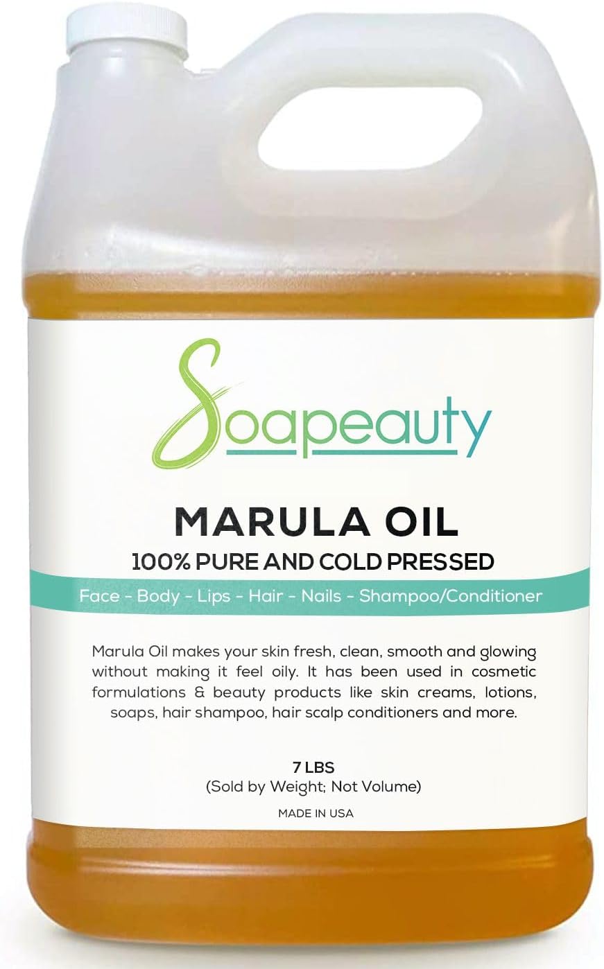 Soapeauty Marula Oil 100% Pure & Natural, Cold Pressed, Rich in Vitamin E & Omega Fatty Acids | Best for Skin, Hair, Face, Nails, and Soap Making | 7 lb-FemmiqueWomen