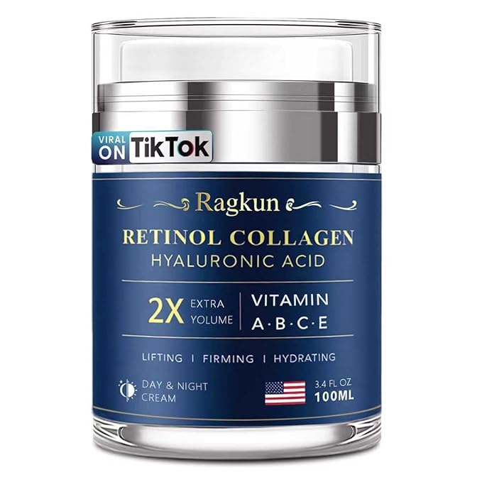 Retinol Cream for Face, Collagen Neck Creams for Tightening and Firming, Anti Aging Day & Night Facial Moisturizer for Women & Men, Instant Face Lift Wrinkle Cream 3.4 fl. oz.-FemmiqueWomen