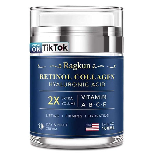 Retinol Cream for Face, Collagen Neck Creams for Tightening and Firming, Anti Aging Day & Night Facial Moisturizer for Women & Men, Instant Face Lift Wrinkle Cream 3.4 fl. oz.-FemmiqueWomen