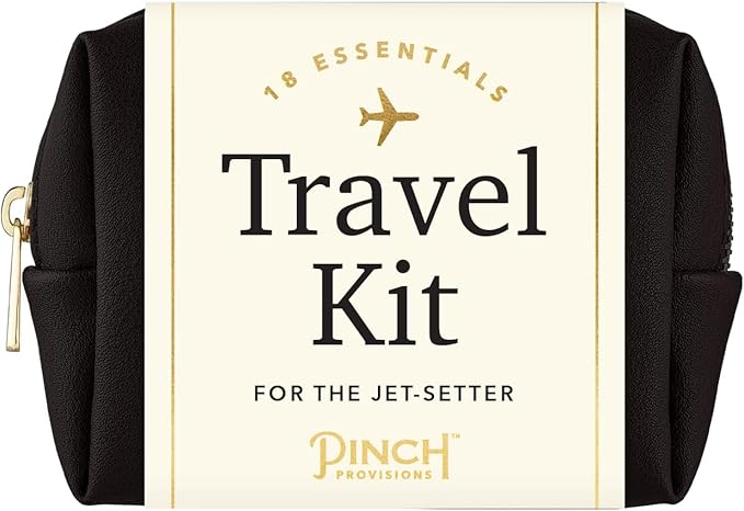 Pinch Provisions Travel Kit, includes 18 Must-Have Emergency Essential Items for Travelling, Ideal Road Trip or Airport Gift for Friends, Family & Peers, Portable Pouch-FemmiqueWomen