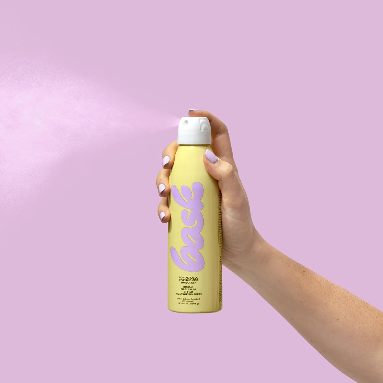 Bask Suncare SPF 50 Sunscreen Spray - Non-Aerosol, Broad Spectrum UVA/UVB Protection, Dermatologist Recommended, Moisturizing, Lightweight & Fast-Absorbing, 5.5 oz-FemmiqueWomen