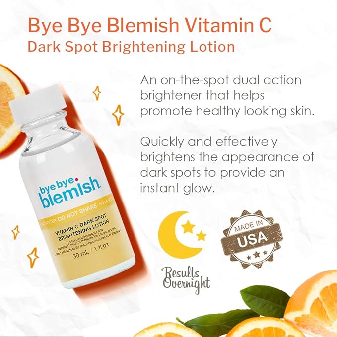 Bye Bye Blemish Dark Spot Lotion Vitamin C | Assists with Drying Blemishes And Brightening Skin | Fast Acting Solution | 1 Fl. Oz.-FemmiqueWomen