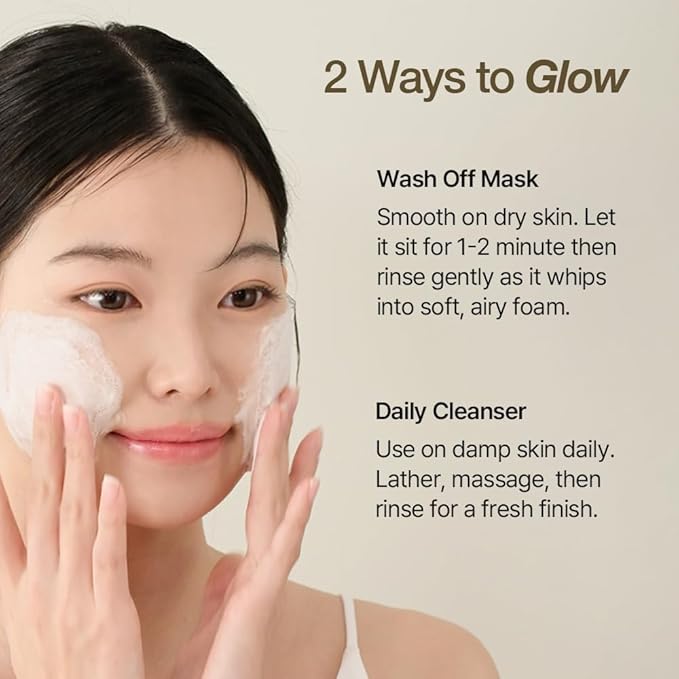 NDP Rice Mochi Deep Face Wash – Triple-Rice Airy Micro-Exfoliating Foam for Sensitive Skin, Phyto Mucin Hydration Shield, pH 5.5 Barrier-Safe Vegan Korean Skincare Cleanser, 4.05 fl oz (120 ml)-FemmiqueWomen