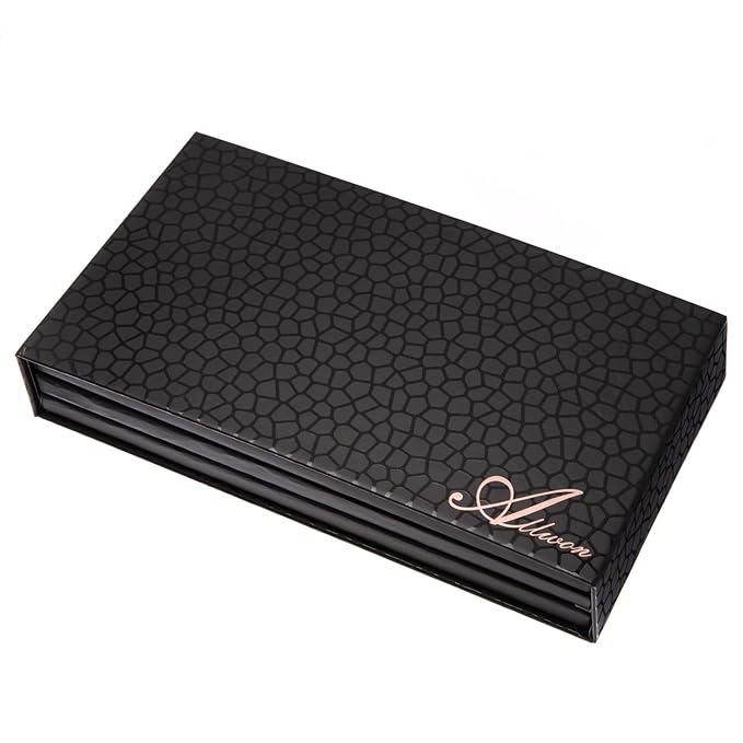 3-Layer Rotation Magnetic Palette 3 in1 Empty Makeup Palette Storage Box for Eyeshadow Lipstick Blush Powder (Black)-FemmiqueWomen