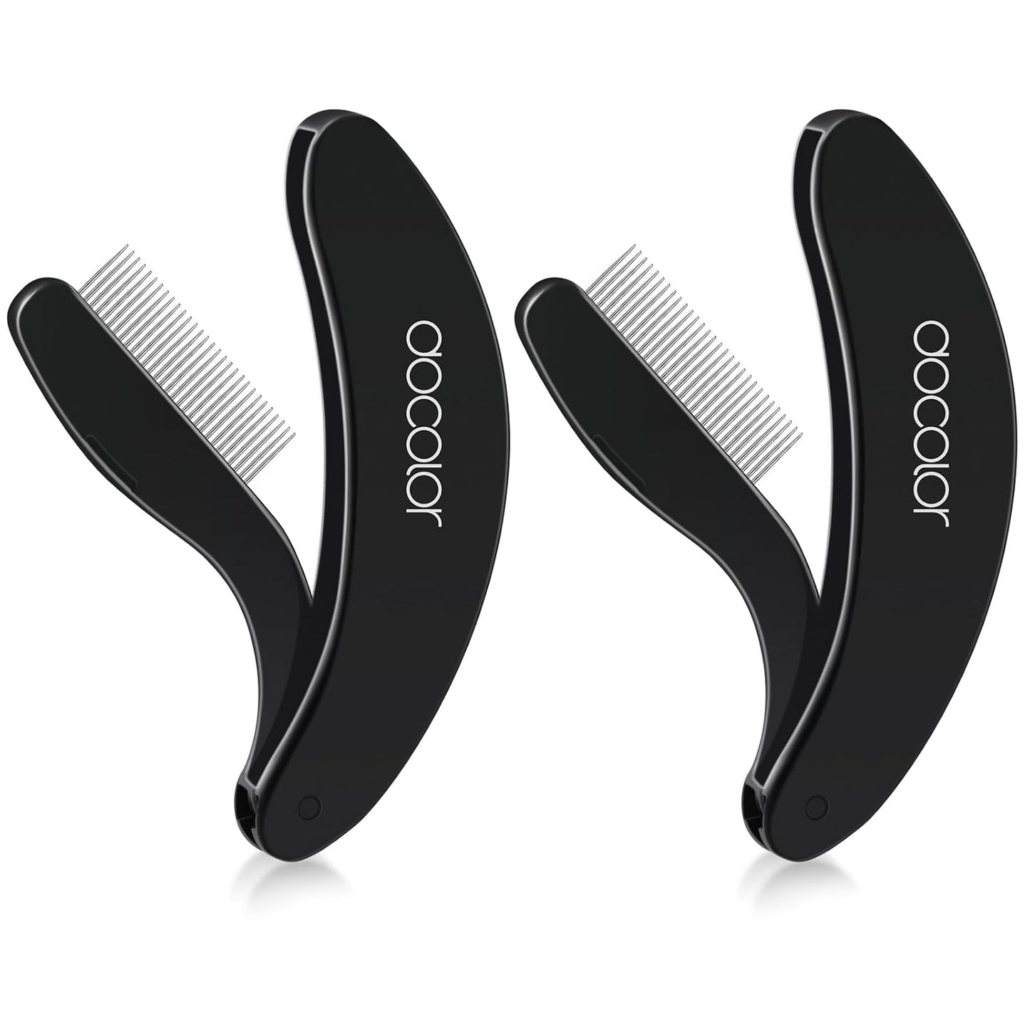 docolor Foldable Eyelash Comb 2 PCS Separator Folding Lash Comb Eyebrow Mascara Applicator Eyelash Definer Arc Designed Cosmetic Brushes Tool-FemmiqueWomen