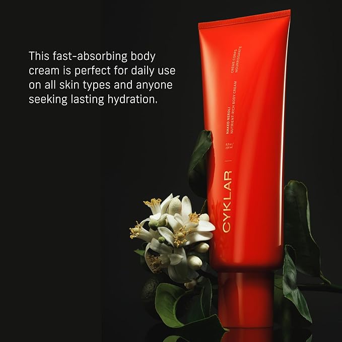 Nutrient Rich Body Cream. Naked Neroli Nourishing Moisturizer with Niacinamide and Banana Flower Extract. Deep Hydration, Thick Body Lotion, Dry Skin Cream for Women and Men, 8 Fl Oz-FemmiqueWomen