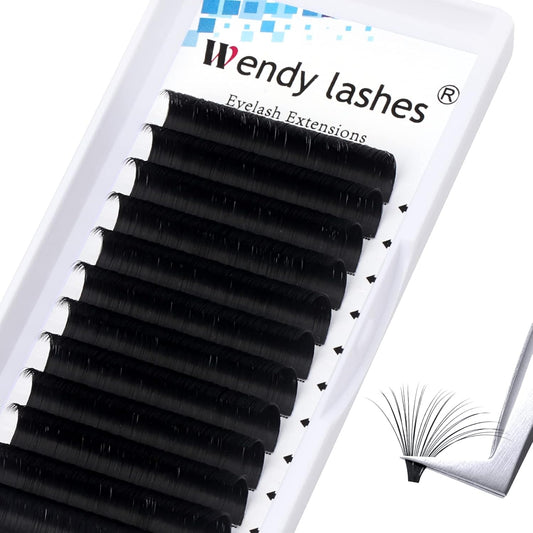 Easy Fan Volume for Lash Artists: Handmade Fans, Self Fanning, Blooming, Black, D Curl, 0.05mm, 15mm, Wendy, KH200422-FemmiqueWomen