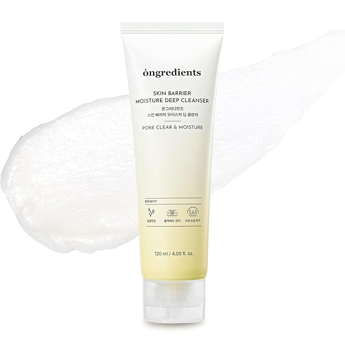 ONGREDIENTS Skin Barrier Moisture Deep Cleanser | Daily Face Wash for All Types | Centella, Peptide, AHA, LHA, Hydrating, Soothing, Pore Tightening | Vegan, Korean Skin Care 4.06 fl Oz-FemmiqueWomen