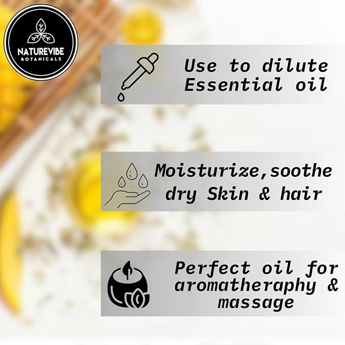 Naturevibe Botanicals Mango Oil 32 Ounces | 100% Pure and Natural | Great for Skin Care and Hair Care-FemmiqueWomen
