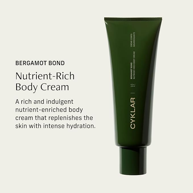 Nutrient Rich Body Cream. Bergamot Bond Nourishing Moisturizer with Niacinamide and Banana Flower Extract. Deep Hydration, Thick Body Lotion, Dry Skin Cream for Women and Men, 8 Fl Oz-FemmiqueWomen