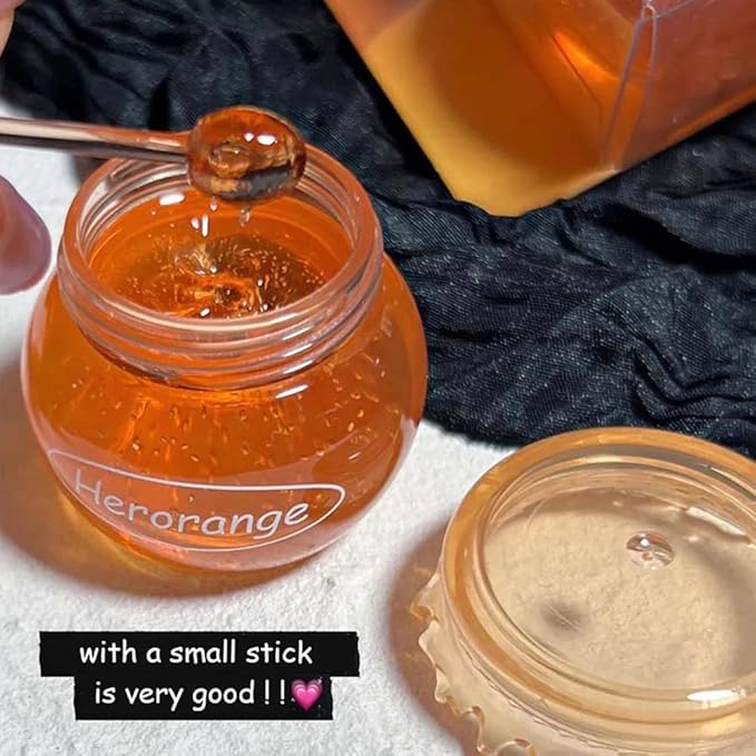 2PCS Bee Lip Balm Honey Pot,Honey Jam Lip Mask,Lip Exfoliating Bee Balm,Lip Exfoliating Bee Balm,Jelly Honey Pot Lip Mask,Hydrating & Prevention Dry and Cracked Lip Scrubs Exfoliator-FemmiqueWomen