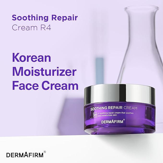Dermafirm Soothing Repair Hydrating Face Cream R4 | Daily Face Moisturizer Facial Lotion with Eucalyptus, Peptide and Collagen | Gentle for All Skin Types No Animal Trials No Paraben 1.69 fl oz-FemmiqueWomen