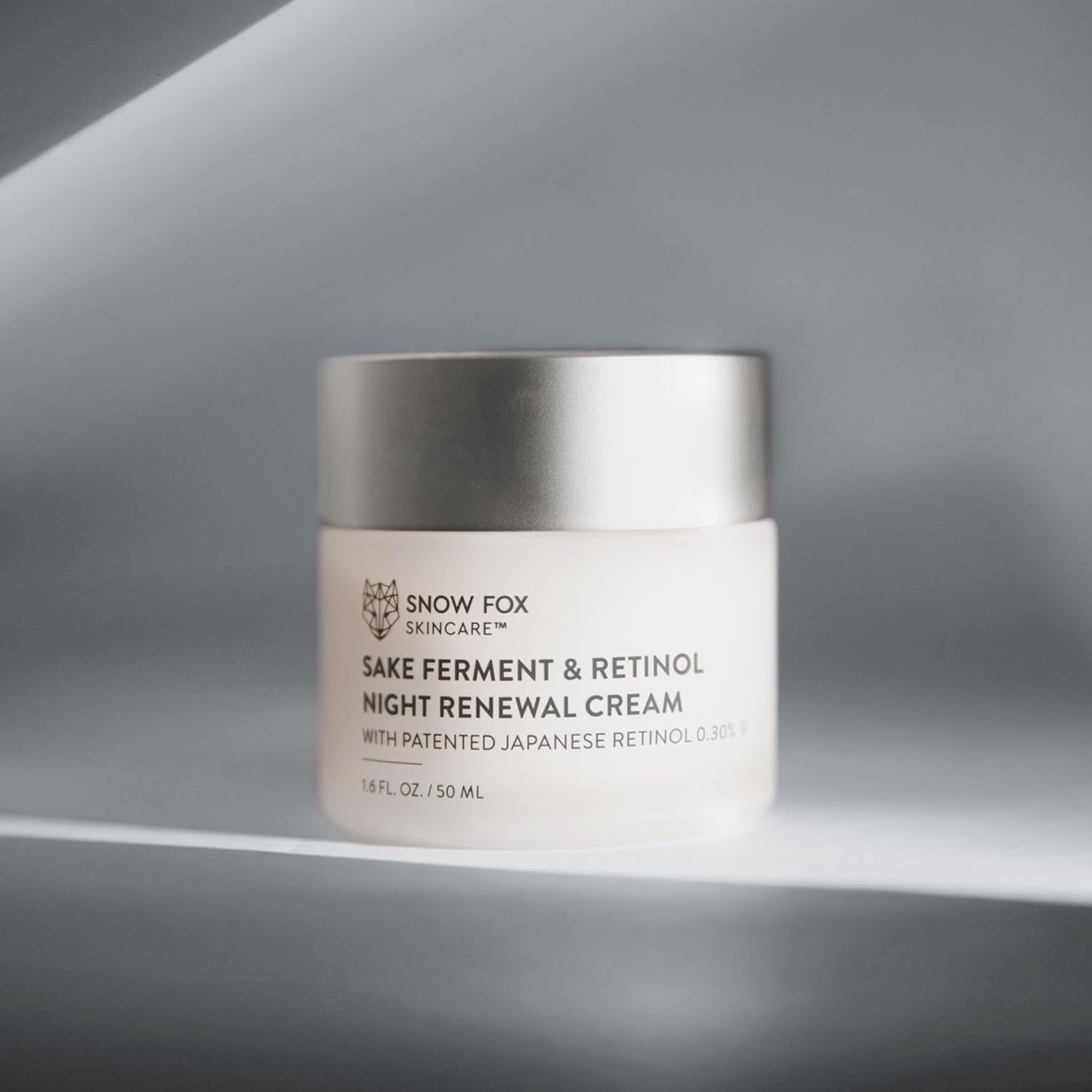 Snow Fox Skincare Sake Ferment & 0.30% Retinol Night Renewal Cream - Patented Japanese Technology for Youthful, Vibrant Skin | Smooth Fine Lines, Ease Redness, Boost Microbiome & Skin Barrier-FemmiqueWomen