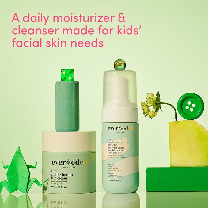 Evereden Kids Face Cream: Melon Juice, 1.7 oz. | Face Lotion | Clean and Non-Toxic Face Moisturizer | Multi-Vitamin Skin Care for Kids-FemmiqueWomen