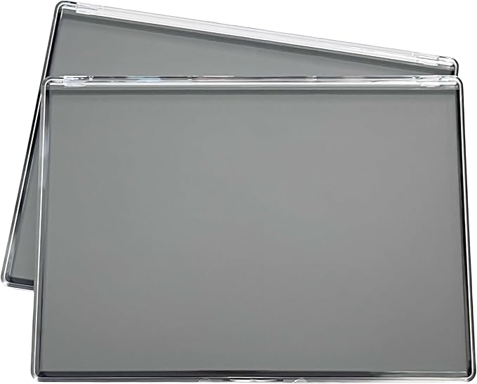 2 Pack XL large Magnetic Makeup Palette with Clear Top, Empty Cosmetics Pan Dispensing Storage Box with 40pcs Metal Sticker for DIY Eyeshadow Lipstick Blush Powder- 9.25'' x6.57''-FemmiqueWomen