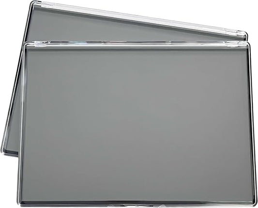 2 Pack XL large Magnetic Makeup Palette with Clear Top, Empty Cosmetics Pan Dispensing Storage Box with 40pcs Metal Sticker for DIY Eyeshadow Lipstick Blush Powder- 9.25'' x6.57''-FemmiqueWomen