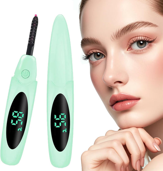Heated Eyelash Curlers Electric Eyelash Curler with LED Display, 3 Temperature Modes Anti-Burn USB Rechargeable Natural Curling 24H Long Lasting for Women Makeup Tools Gifts LS423-FemmiqueWomen