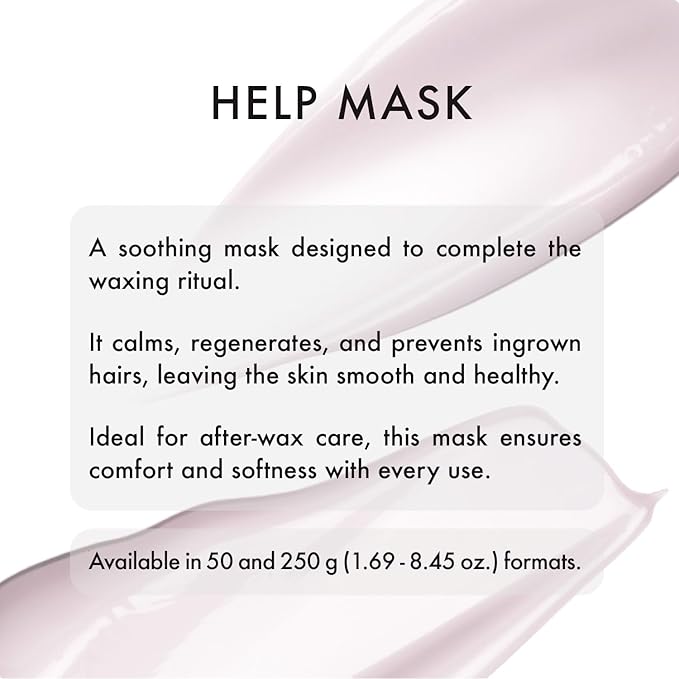 Italwax Help Line Help Mask – 1.69 oz (50g) Leave-In Soothing Mask with Tea Tree Oil and Calamine – Calms and Protects Sensitive Skin After Waxing – For Professional and Home Use-FemmiqueWomen