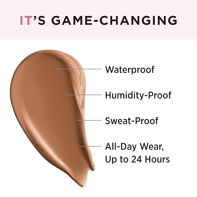 IT Cosmetics Makeup Set - Includes Supersize Bye Bye Under Eye Concealer (40.5 Deep) + Heavenly Luxe Complexion Perfection Concealer Brush (1 fl oz) - with Collagen, Hyaluronic Acid & Antioxidants-FemmiqueWomen