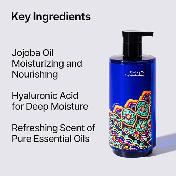 Pyunkang Yul PKY Dancheong Body Lotion, Intensive Moisture, Natural Scents with Essential Oils, Inspired by Fade-Resistant Korean Dancheong, Zero Irritation, Korean Skincare (11.83 Fl. Oz, 350ml)-FemmiqueWomen