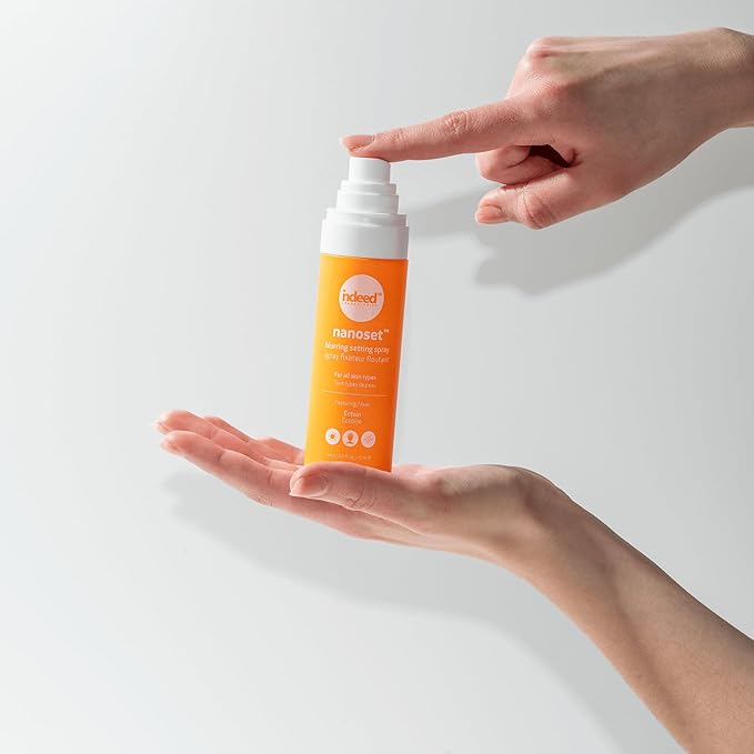 Indeed Labs Nanoset Blurring Setting Spray - Made With Ectoin - Lightweight, Long Lasting, Mattifying, Revitalizes, Controls Shine, Refreshes, Hydrates, All-Day Wear (Setting Spray)-FemmiqueWomen
