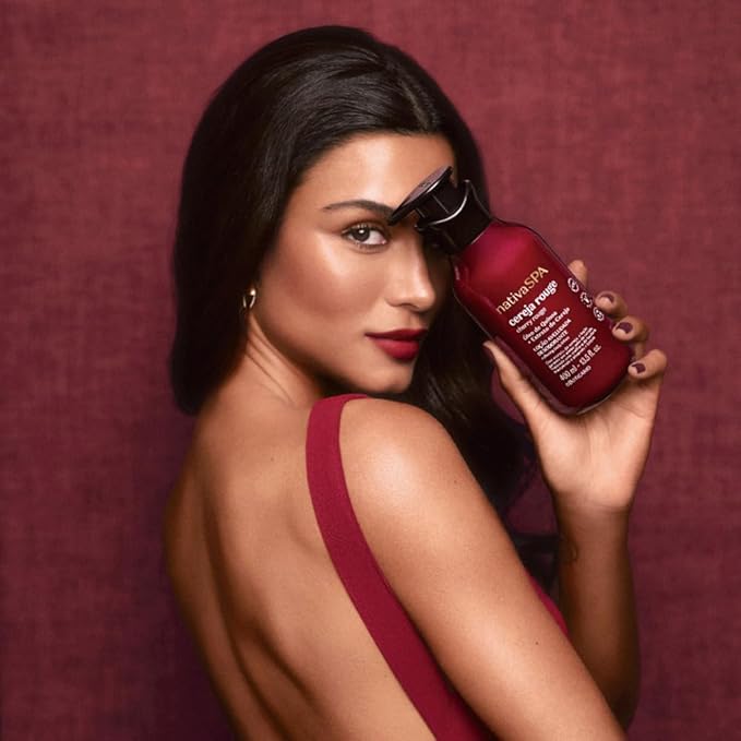 O Boticário Nativa SPA Cherry Rouge Velvety Body Lotion, Bold Oriental Amber Fragrance with Cherry Extract & Quinoa Oil, Collagen Boosting Hydration, 13.5 Ounce (400ml)-FemmiqueWomen
