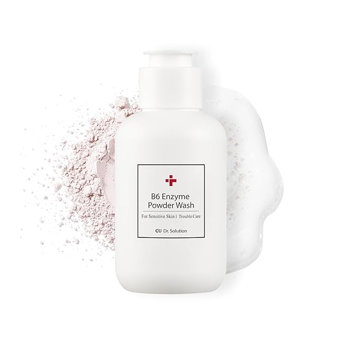 B6 Enzyme Powder Face Cleanser, Korean Skin Care Exfoliating Face Wash with PHA and Papain Enzyme, Face Exfoliator with Calamine and Vitamin B6, Gentle Cleanser, 55g (1.94 Oz)-FemmiqueWomen