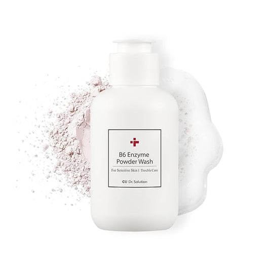 B6 Enzyme Powder Face Cleanser, Korean Skin Care Exfoliating Face Wash with PHA and Papain Enzyme, Face Exfoliator with Calamine and Vitamin B6, Gentle Cleanser, 55g (1.94 Oz)-FemmiqueWomen