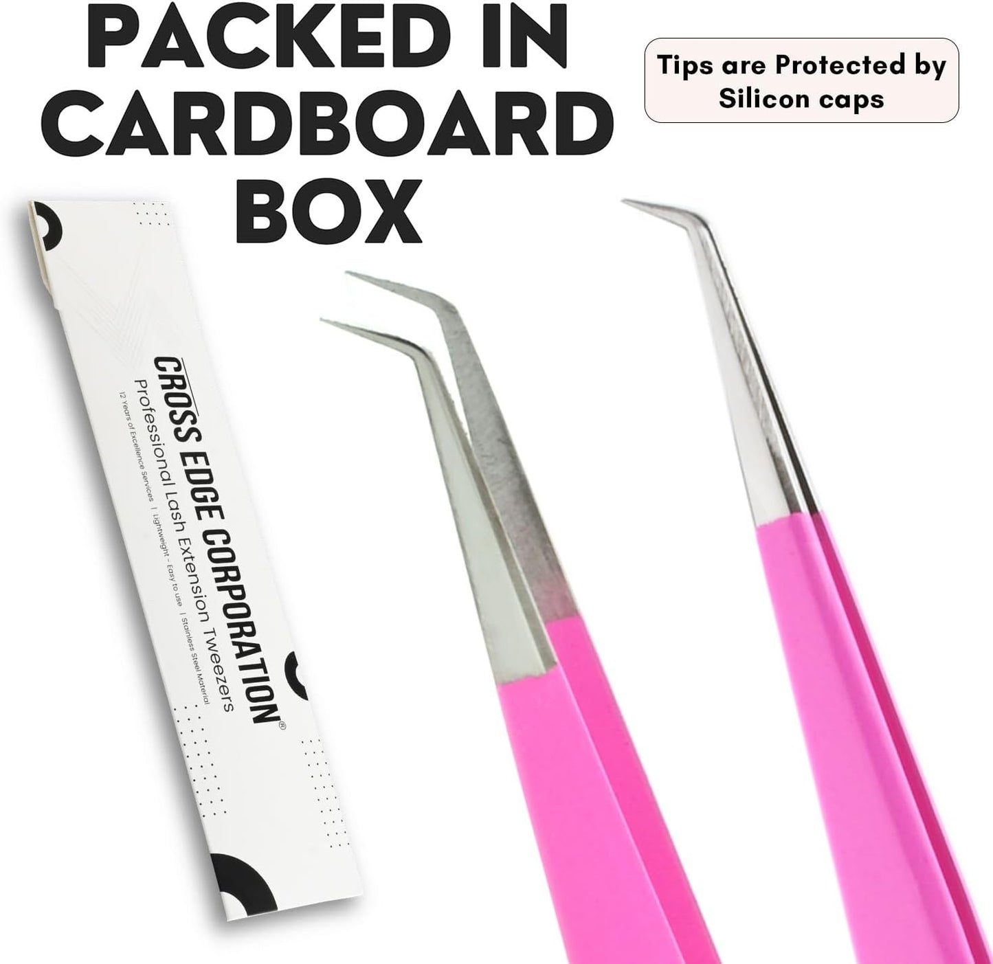 Isolation Tweezers for Eyelash Extension – 14cm Curved, Double Pink, Japanese Stainless Steel, Best for Individual Isolation & Classic Lashes, Pinzas para Pestaña (Double Pink Color)-FemmiqueWomen